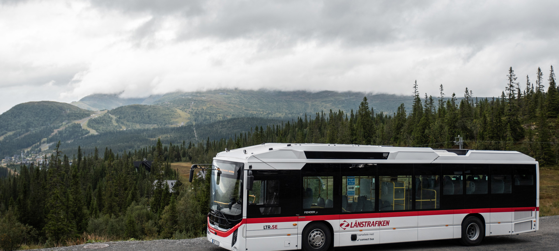 Bild på en buss i Jämtland